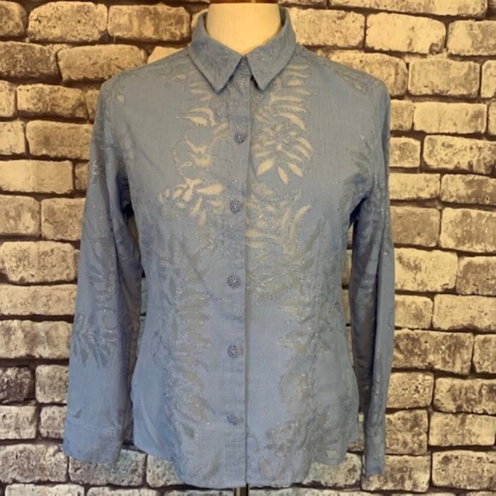 Sag Harbor Semi Sheer Blouse Size 6P